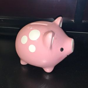 Cute piggy bank ready to help your kiddo save $$!